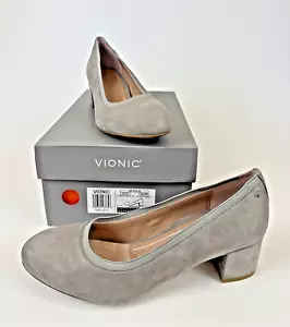 Zapatos de tacón para mujer Vionic Olympia Natalie gris pizarra gamuza talla 8,5 W nuevos en caja - Imagen 1 de 12