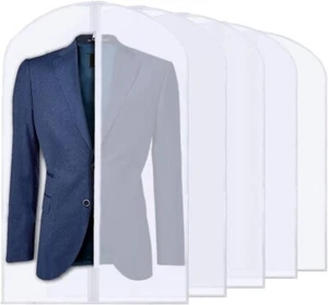 Plixio 40" Clear Garment Bags for Hanging Clothes - Plastic Suit Bags for Closet - Picture 1 of 1