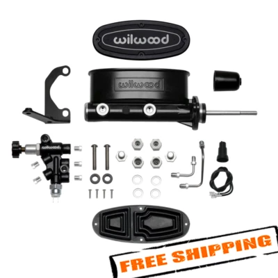 Kit de cilindro maestro tándem de aluminio Wilwood 261-13626-BK con soporte y válvula Foto 1 de 4