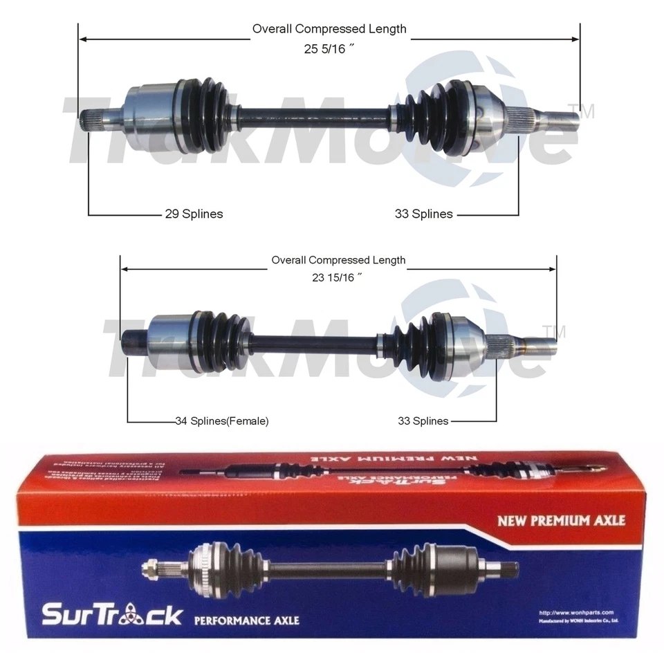 Juego SurTrack par de ejes delanteros CV para Saturn Vue tracción delantera/AWD 04-07 3,5 L V6 Foto 1 de 1
