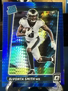 2021 Donruss Optic DeVonta Smith Blue Hyper RC #205 Eagles Jamiesjocks 🏈🏈 - Bild 1 von 2