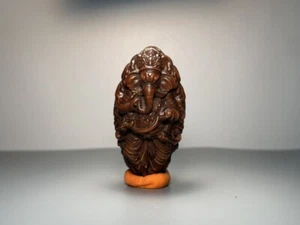 Handmade Carved Elephant God Ornaments Carved From Boxwood In The Old Collection - Picture 1 of 6