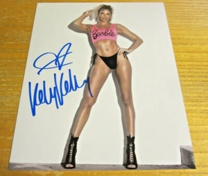 Kelly Kelly Barbie Luchadora en Blanco Autografiada Firmada 8X10 Foto Lucha Libre WWE - Imagen 1 de 3