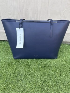 Ted Baker London Tasche blau Leder Blumenmuster innen groß authentisch - Bild 1 von 16