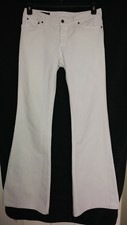 GUCCI Made in Italy,White Cotton,Boot Cut,Zip Fly Women's Jeans,EU Size42