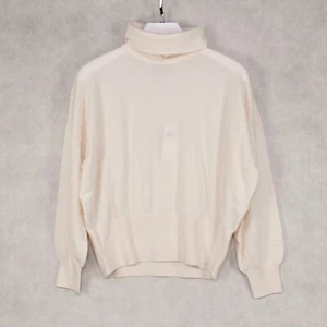Lauren Ralph Lauren Alkione Cashmere Sweater Winter Cream Size M 4474 - Picture 1 of 7