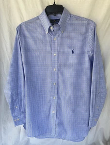 RALPH LAUREN..LIGHT BLUE & TAN..PLAID..BUTTON DOWN..DRESS SHIRT..MEN L 16 34/35 - Picture 1 of 6