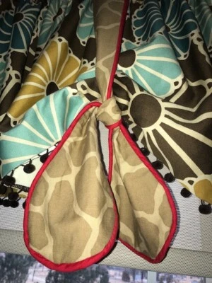 Tratamiento Ventana Valencia PERSONALIZADO MODERNO FLORAL SAFARI JIRAFA ANIMAL Estampado Foto 1 de 4