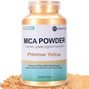Mica Powder,7.05Oz(200G),Primrose Yellow Mica Powder Pigment for Epoxy Resin,Lip - Picture 1 of 12