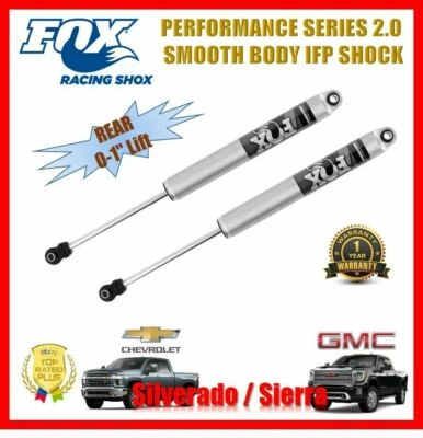 Fox Rear PAIR IFP Smooth Body 0-1" Lift Shock Fits Silverado Sierra 2500 3500 H2 - Изображение 1 из 4