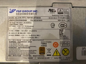 For Lenovo FSP180-20TGBAB AA FRU:54Y8976 power supply 180w - Picture 1 of 2