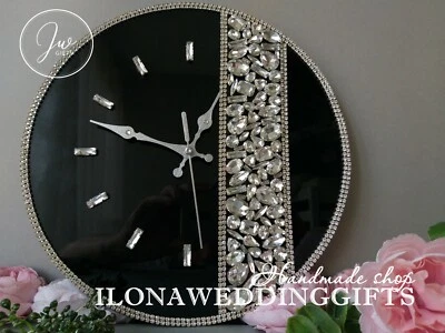 Reloj de Pared Swarovski Cristal Único Elegante Minimalista Regalo de Cumpleaños Boho Gatsby Foto 1 de 3