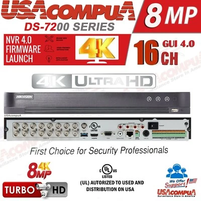 HIKVISION Original 8 MEGAPIXEL 16 channel DVR (NO HDD)H.265+TVI+16CH-IP IDS-7216HUHI-M2/S