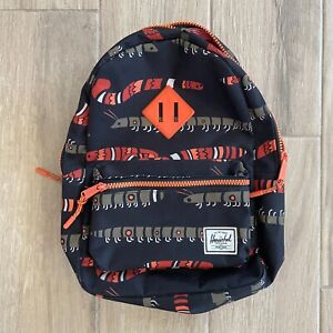 Herschel Supply Co Heritage Youth Backpack Black Orange Insect Creepers School