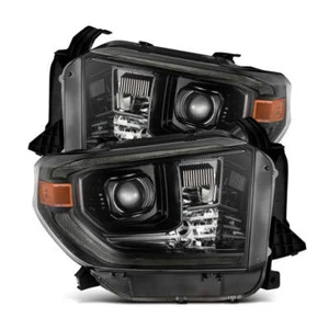 For 2014-2021 Toyota Tundra AlphaRex Halogen Projector Headlights Black MK II - Picture 1 of 8