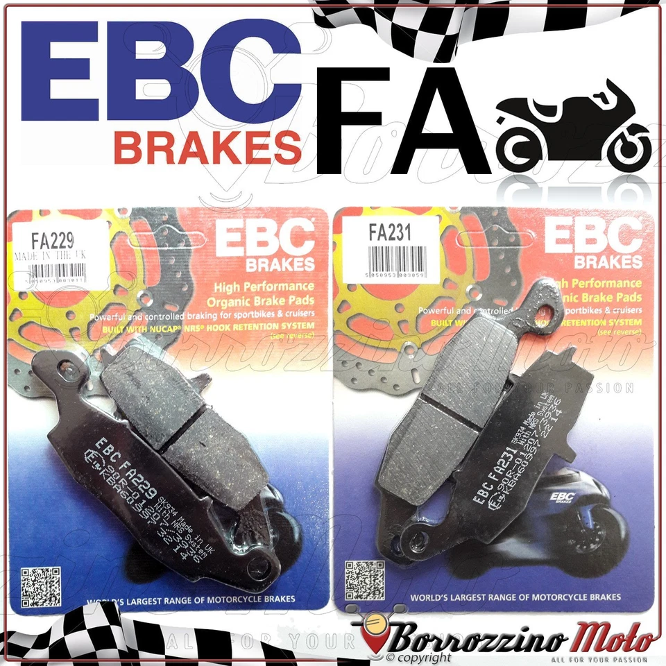 PASTIGLIE FRENO ANTERIORE ORGANIC EBC per SUZUKI GSF BANDIT 600 2000 - 2004 Foto 1 de 1