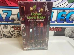 Horror Movie Night Puzzle 1,000 Piece, Synopsis Poster Wolfman Freddy Chucky - Picture 1 of 8