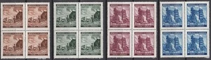 Stamp Germany Bohemia B&M Mi 075-8 Sc 56-9 Block 1941 WWII Prague Fair Expos MNH - Picture 1 of 1