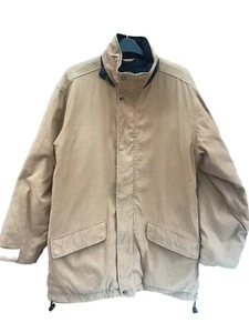 AIGLE Outdoor Men Brown/Tan LAKEWOOD Canvas Jacket Style 505416 Size UK 38-40 L - Picture 1 of 17