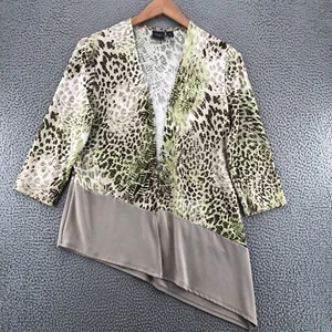 Giacca Chicos donna 1 US 8 verde stampa animalier viaggiatore manica 3/4 asimmetrica - Foto 1 di 10