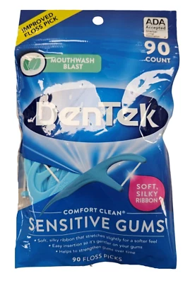 Gomas sensibles Dentek Flosser Picks 90ct Foto 1 de 2