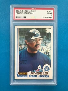 1982 O-Pee-Chee OPC #300 Reggie Jackson New York Yankees HOF PSA 9 Mint 4 Higher - Picture 1 of 2