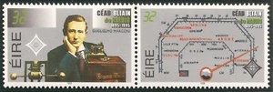 Irlanda #974a Par Estampillada sin montar o nunca montada - 1995 32p Guglielmo Marconi/dial de canal de radio - Imagen 1 de 1