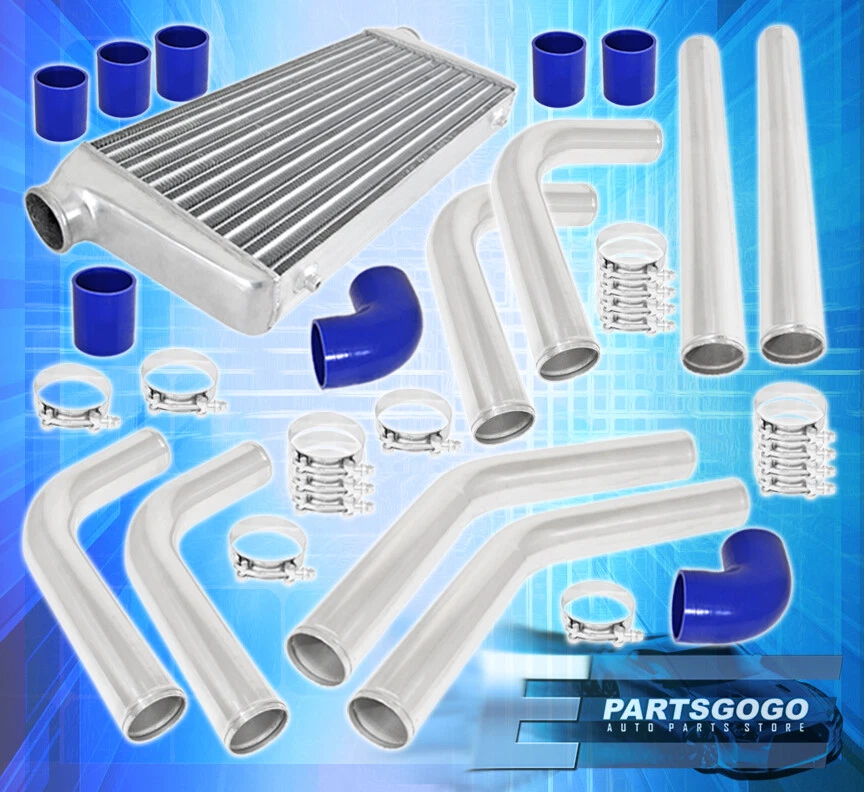 Diy 31" Intercooler + 8 Piece 3.0" Piping Pipe Kit + Clamps +Reinforced Coupler - Image 1 of 1