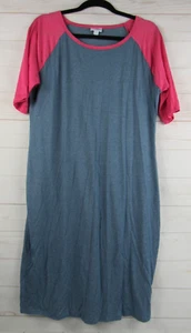 Vestido Julia LuLaRoe para mujer manga 3/4 azul y rosa 2XL - Imagen 1 de 3
