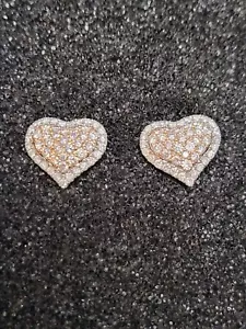 2carat Cluster Natural Diamond Earrings - Picture 1 of 5
