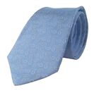 Turnbull and Asser 100% Silk Tie Blue with Paisley Pattern Made in England