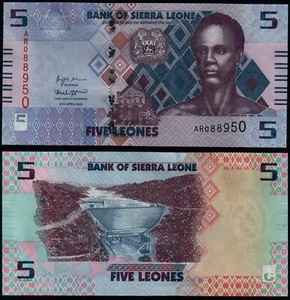 SIERRA LEONE 5 LEONES (P NEW) 2022 UNC - Picture 1 of 1