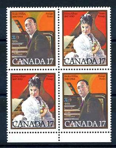 CANADA - 1980 - Musicisti. Coppia angolo basso. H.Willian e E.Albani - Foto 1 di 1