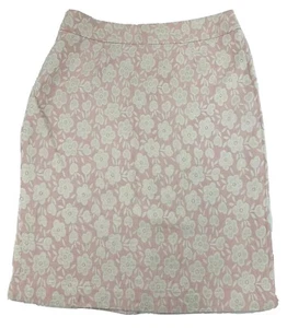 Vintage Harold's Damen gefütterter Bleistiftrock Gr. 6 rosa Blumen strukturiert metallic - Bild 1 von 9