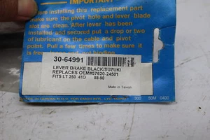 1988-1990 SUZUKI QUADRUNNER LT250 41D EMGO BLACK LEVER, REAR BRAKE RIGHT (SB6) - Picture 1 of 8