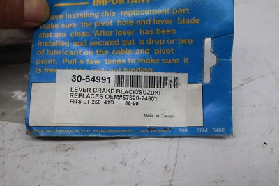1988-1990 SUZUKI QUADRUNNER LT250 41D EMGO ЧЕРНЫЙ РЫЧАГ, ЗАДНИЙ ТОРМОЗ СПРАВА (SB6) - Изображение 1 из 4