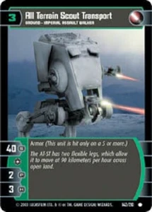 STAR WARS TCG EMPIRE STRIKES BACK ALL-TERRAIN SCOUT TRANSPORT 142/210 FOIL GEM - Picture 1 of 1
