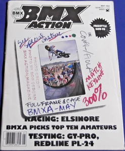 BMX ACTION MAGAZINE-MAY 1983  TEST GT PRO   "TURBO" HARRY LEARY   REDLINE PL24 - Picture 1 of 9