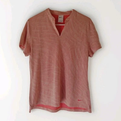 NIKE Camisa Rosa Golf Cuello en V Manga Corta L Foto 1 de 4