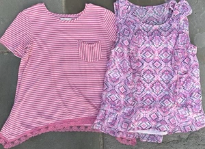 Abercrombie Kids Girls Short Sleeve Shirts Lot of 2 Size 15/16 XL Bundle - Picture 1 of 6