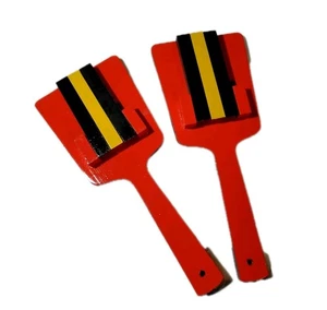 Used Japanese Yosakoi Clapper Naruko Blue Handheld Wood Percussion 2pcs 1set Red - Picture 1 of 3