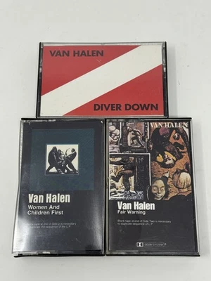 Van Halen Diver Down Women And Children First Fair Warning Cassette Tapes - Image 1 of 4
