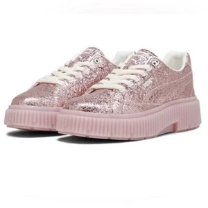 Puma Basket Platform Glitter Chunky Fashion Sneakers Pink Size 9 - Picture 1 of 7