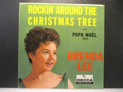 BRENDA LEE - Rockin Around The Christmas Tree - 1960 Decca 45 & Pic Slv - Top 40 - Image 1 of 4