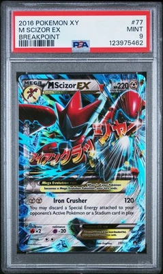 PSA 9 Mint Pokemon 2016 Mega Scizor EX #77 XY Breakpoint Ultra Rare - Image 1 of 2