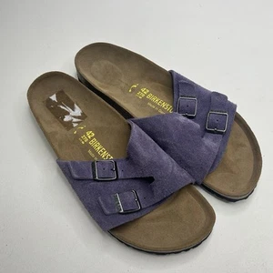 BIRKENSTOCK Zürich Suede Leather Mules Clogs Slipper Sandals Stone Purple sz42 - Picture 1 of 7