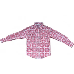 Cowgirl Hardware Mädchen Größe Small rosa Azteken Langarmshirt Druckknopf Western - Bild 1 von 6