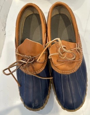 LL Bean Maine Hunting Shoes Gumshoe Duck Boots Men SIZE 11 Blue Farm Barn - Image 1 of 4