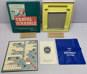 Travel Scrabble Word Board Game Spears Vintage 100% Complete Fantastic Condition - Picture 1 of 11
