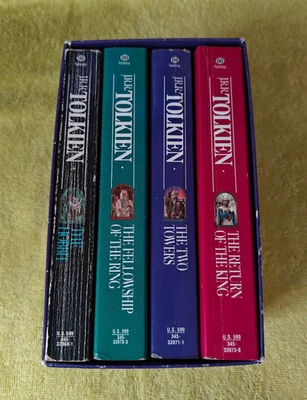 JRR Tolkien Box Set of 4 The Hobbit and Complete Lord Of The Rings Vintage 1982 - Image 1 of 4